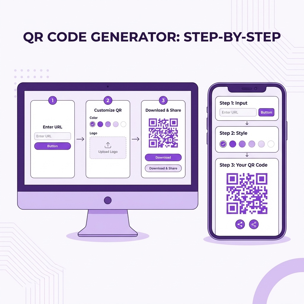 خطوات إنشاء الباركود